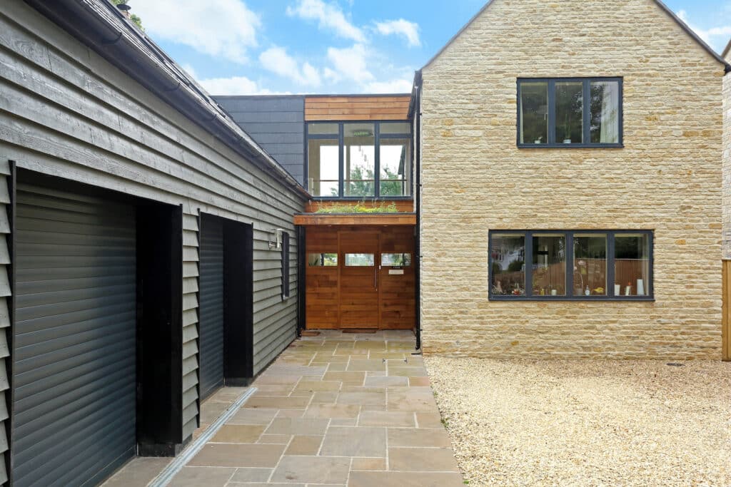 external front view of architects self build eco home wiltshire