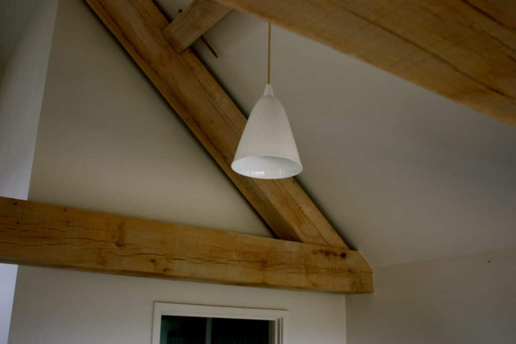 exposed beams eco self build house architecture