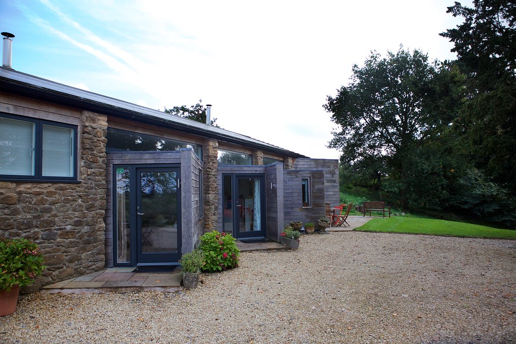 screened entrances to eco holiday let rural barn conversion