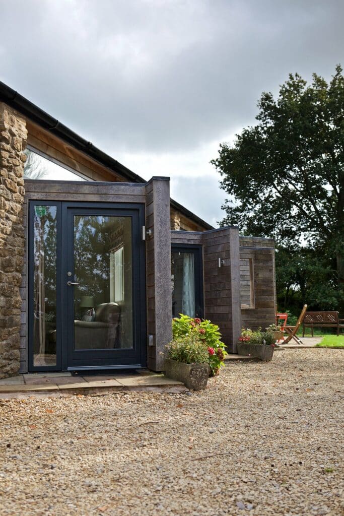private entrances to eco holiday lets rural barn conversion