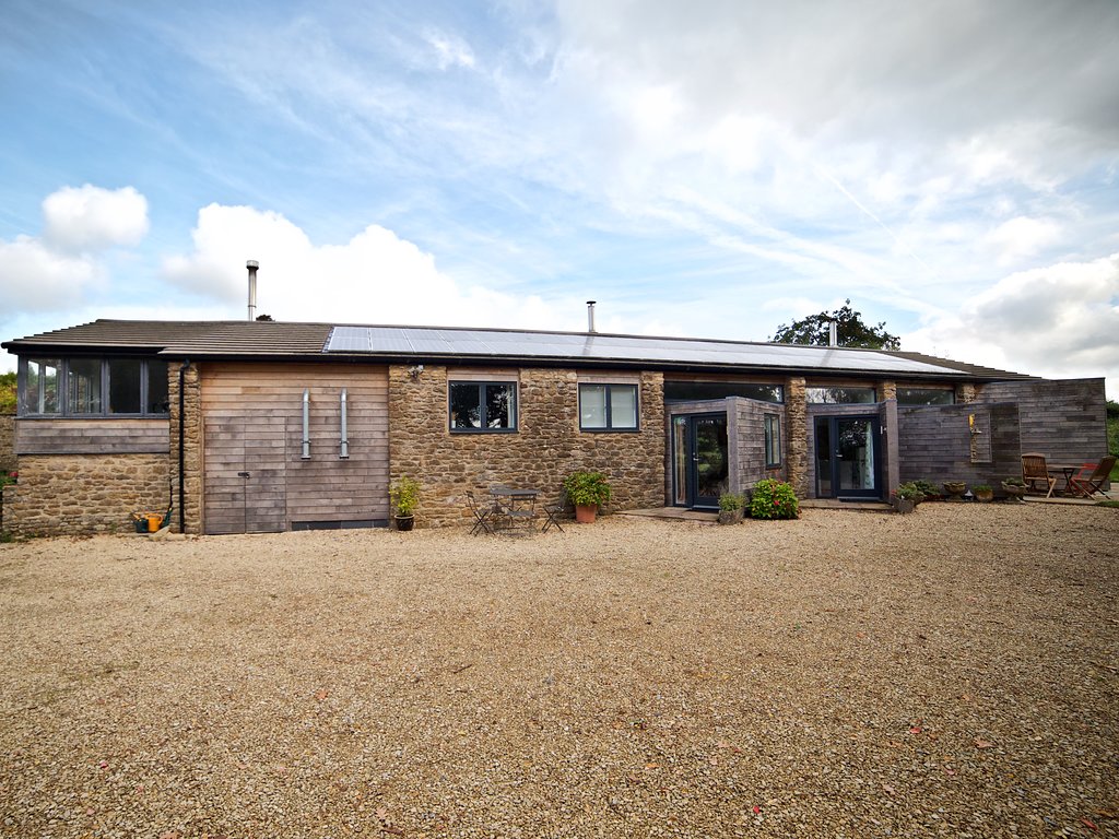 front elevation of eco barn conversion to holiday lets