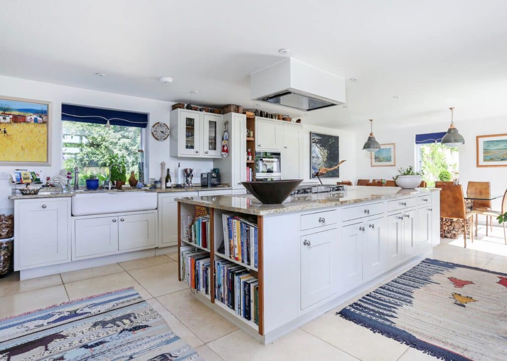 shaker style open plan kitchen in architect designed
