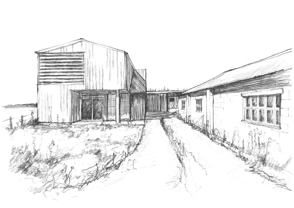 sketch of farm restaurant at tog hill s