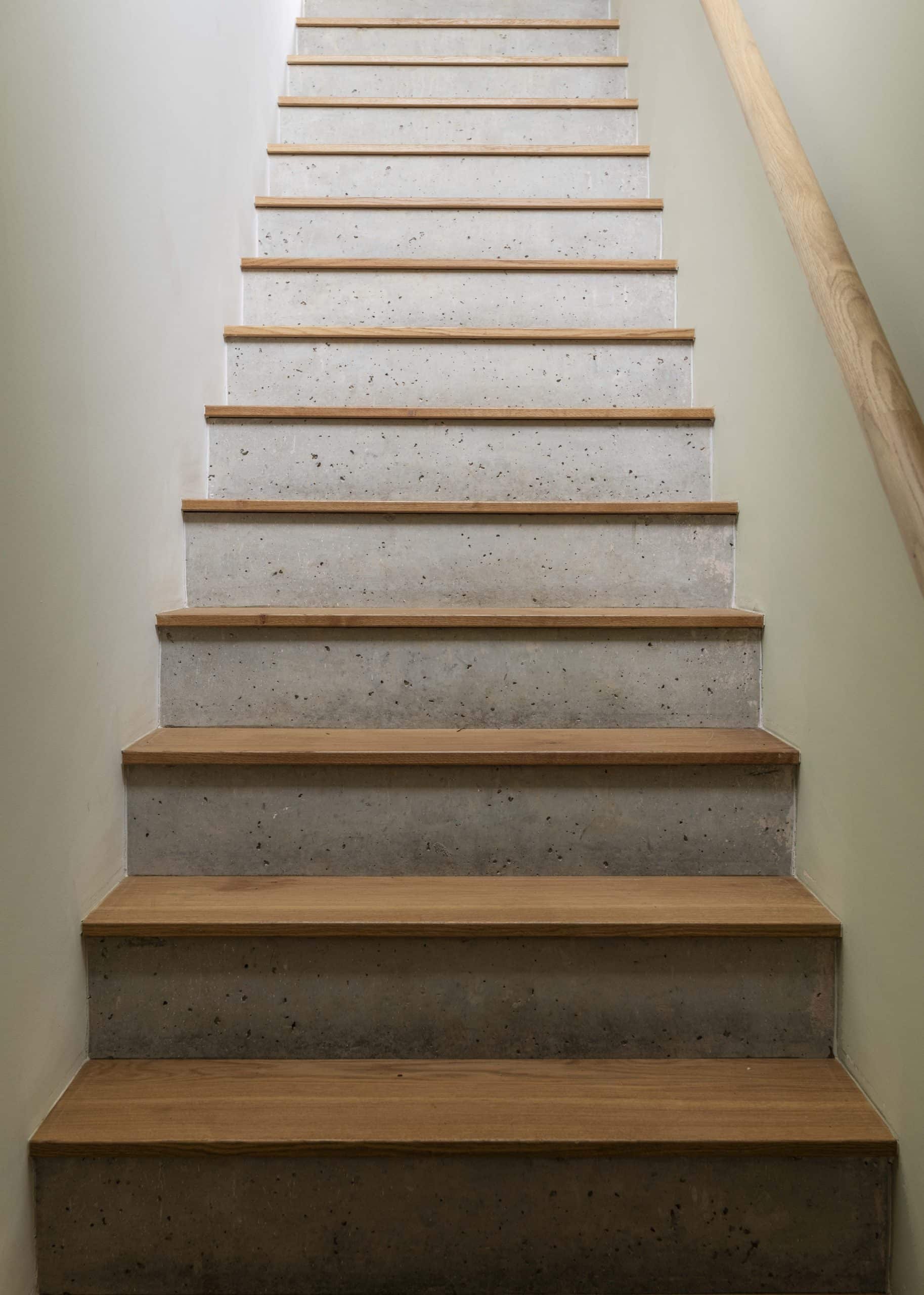concrete stairs at The Dairy, Wiltshire