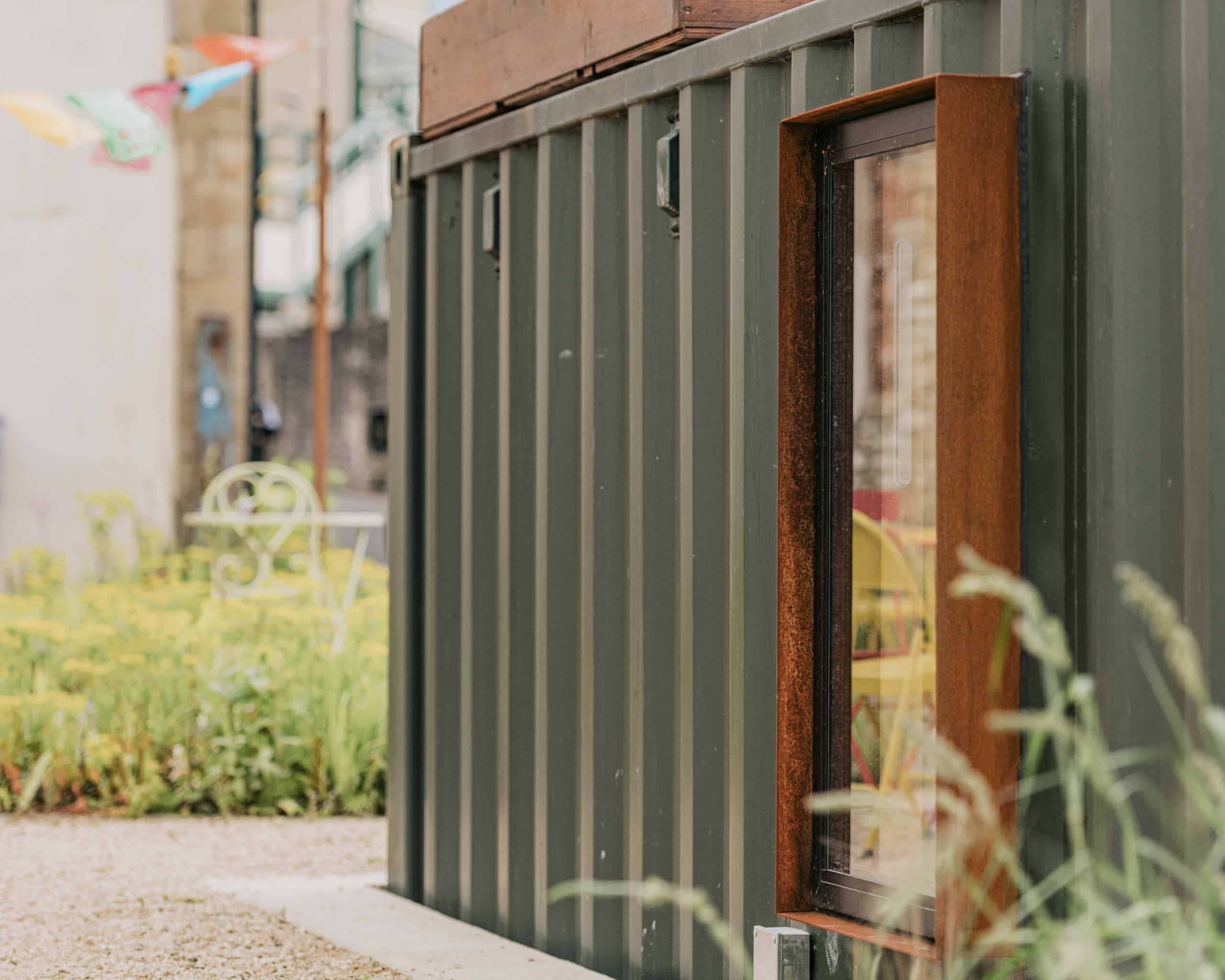 shipping container at union road urban redevelopment scheme