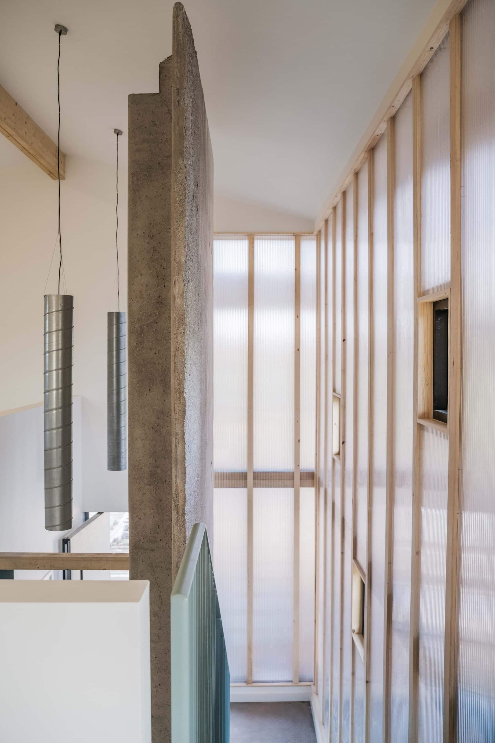 Landing interior of barn conversion class q in Oxfordshire designed by Artel31